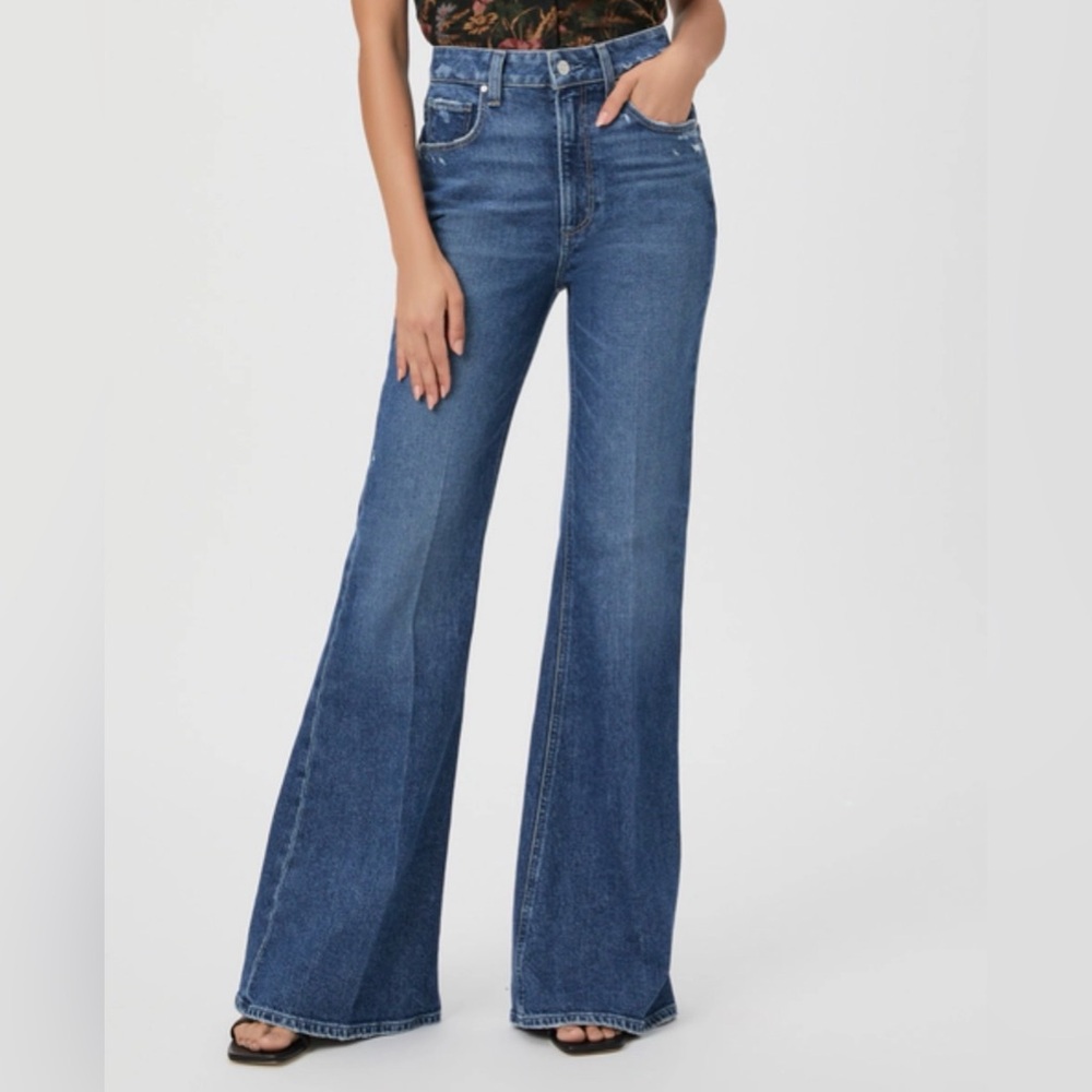 PAIGE Blue Flare & Wide Leg Jeans
